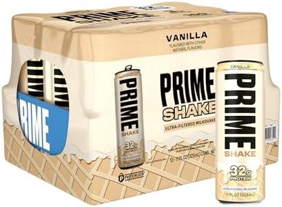 PRIME Shakes, Vanilla, 32g Protein Shake for Muscle Support & Recovery, Ultra-Filtered Milk, Lactose Free, Low Sugar, Low Calorie, Ready to Drink, 11 fl oz, 12 Pack