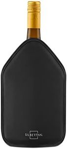 SILBERTHAL Manchon Refroidisseur De Bouteille Noir avec Gel Réfrigérant - Rafraîchisseur Déperlant Vin/Eau/Champagne/Alcool Ajustable - Poche A Froid Noire Maintenir Au Frais