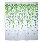 Norbi 1 pcs Willow Printed Tulle Voile Sheer Window Room Curtain Panels Decorative Drapery