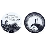 Half Moon Bay Nightmare Before Christmas Ceramic Coasters | House Accessories For Home & Coffee Table Decor | The Nightmare Before Disney Gifts | Featuring Jack Skellington & Sally