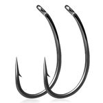 9KM DWLIFE Carp Fishing Hooks 50Pcs,Barbed Carp Hook for Fishing Rigs Tackle Set Up Size 6