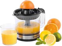 Salter EK5025 Electric Citrus Juicer Press - Extractor For Oranges/Lemon/Lime/Grapefruit, Juicing Machine, 600 ml Jug, Smooth/With Bits, Interchangeable Cones, Easy Clean, Pulp Control, 30W, Black