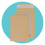 Triplast 50 x A6 C6 Manilla Hard Board Back Envelopes (162x114mm) - Cardboard Backed Envelopes with Peel & Seal Strip - Rigid Do Not Bend Envelopes for Mailing Posting Shipping & Storing Documents