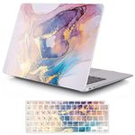 MOKASE Compatible with 2022 M2 MacBook Pro 13 Inch Case, 2021 2020-2016 Release M1 A2338 A2289 A2251 A2159 A1989 A1706, Hard Shell Case & Keyboard Cover for MacBook Pro 13 with Touch Bar, White Gold