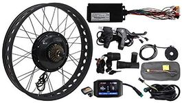 Black 20 * 4.0inch, 24 * 4.0inch, 26 * 4.0 inch 36V 1200W 48V 1500w 190mm Fat ebike Electric Bicycle Rear Wheel Conversion Kits with 40A Controller and LCD TFT 750C Color Display (20 Inch)