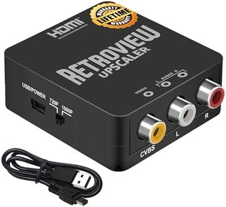 Audio Express RETROVIEW Video Upscaler, AV to HDMI Converter, RCA to HDMI, 720P/1080P for TV, PS2, PS3, Xbox, NES, SNES, SEGA, VHS, VCR, DVD, Blu-Ray, easily connect vintage devices to modern displays