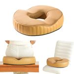 The White Willow Donut Pillow for Tailbone Pain-Coccyx Seat Cushion for Chair-Hemorrhoid & Piles Pillow-Car Seat Donut Cushion-Soft Memory Foam Orthopedic Coccyx Ring Pillow-Below 60KG-Mango