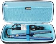 adada Hard Travel Case for BaBylissPRO Nano Titanium Ultra Thin Straightening Iron (Black+Blue