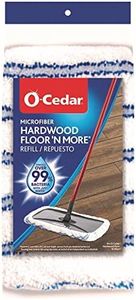 O-Cedar Hardwood Floor 'N More Microfiber Mop Refill,Blue/White