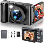 4K Digital Camera for Photography,Focusinc 56MP & 3'' 180°Flip Screen Autofocus Vlogging Point and Shoot Camera for YouTube,Photo Travel Compact Camera with 16X Zoom 32G for Beginner Content Creator