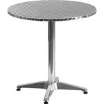 Flash Furniture TLH-052-2-GG Round Aluminum Indoor Outdoor Table with Base, 27.5-Feet