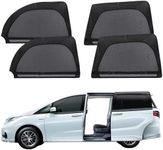 ZATOOTO Car Window Screen for MPV Minivan Truck 4 Pack, Single Layer Car Window Covers for Sliding Door Large Square Windows, Car Window Shade for Baby Family Pets Camping Sleeping