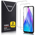 Didisky 2 Pcs Tempered Glass Screen Protector Film for Xiaomi Redmi Note 8T Not for Redmi Note 8, Screen Protector [Soft Touch] Easy to Clean, Easy to Install, Transparent