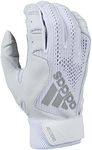 Adidas Adizero 4.0 Adult Leather Batting Glove, White, Large