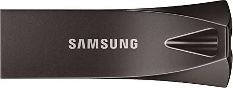 Samsung Bar Plus USB Drive, Titan Gray, Metallic Chassis, 64GB USB3.1, Transfer Speed up to 300 MB/s, 5 Years Warranty