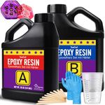 Epoxy Resin - 72oz Crystal Clear Epoxy Resin Kit, Bubbles Free, Anti-Yellowing, Self-Leveling, High-Gloss Art Resin for DIY Art Craft, Jewelry, Table, Moulds, Friendly to Resin Craft Beginner