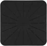 Lazy K Induction Cooktop Mat - Silicone Fiberglass Scratch Protector - for Magnetic Stove - Non slip Pads to Prevent Pots from Sliding during Cooking - Square (9inches) Black