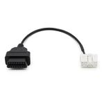 Goliton OBD 12 Pin to OBD2 16 Pin OBD2 Connector Adapter Compatible with 2012-2015 Tesla Model X/S