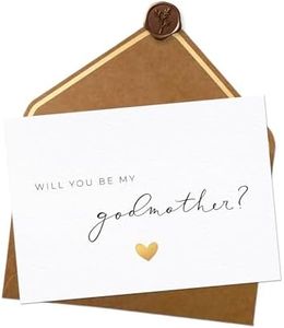 Joli Coon Will you be my godmother card with envelope and wax seal - Godmother proposal card