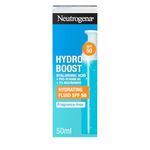 Neutrogena Hydro Boost Hydrating Face Fluid SPF 50, with Hyaluronic Acid, Pro-Vitamin B5 and Niacinamide, Broad Spectrum for Dry Skin, 50ml