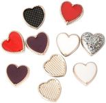 Shirt Brooch Pins for Women Safety Lapel Pins Fashion Instant Heart Button Pins for Girls Cover Up Buttons for Blouse Pins for Dress Bag Hat Clothing Decoration Accessories for Women Girls 10Pcs