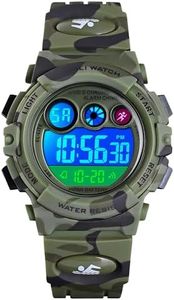 CakCity Kids Digital Sport Watch for Boys – Outdoor Waterproof Military Wrist Watch with Alarm & Stopwatch, Children’s Watch for Ages 5–10