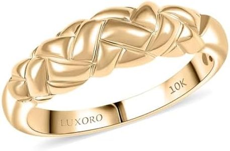 LUXORO 10K Yellow Gold Weaving Ring Size 7 3.50 Grams Christmas Gifts