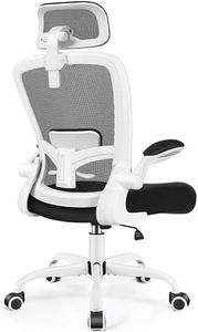 FelixKing Ergonomic Office Chair, Headrest Desk Chair Office Chair with Adjustable Lumbar Support, Home Office Swivel Task Chair with High Back and Armrest, Adjustable Height Gaming Chair(White)