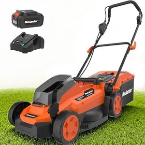 Maxlander Lawn Mowers, 13Inch Electric Lawn Mower Cordless, 20V 2-in-1 Battery Powered Lawn Mower with Brushless Motor, 5-Position Height Adjustment, Battery and Charger Included