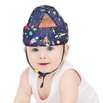 HUG PUPPY Baby Safety Helmet Infant Toddler Helmet,No Bump Safety Head Cushion Bumper Bonnet Adjustable Protective Cap Child Safety Head Guard Hat Running Walking Crawling (Blue)