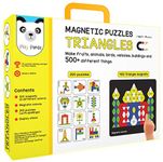 Play Panda Magnetic Puzzles : Triangles - includes 400 magnets, 200 puzzles, magnetic board, display stand - for boys and girls