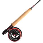 Greys Tail Lightweight Fly Fishing Rod and Tail Large Arbor Disc Drag Reel Combo Supplied in Travel Case- 9ft 5/6 WF5