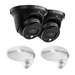 Amcrest 2PACK 4K (8MP) IP PoE AI Camera, 49ft Color Nightvision, Security Outdoor Turret Camera, 2X 60ft Cat6E Cable, Human & Vehicle Detection, 4K @15fps IP8M-2779EB2-CAT6CABLE60FT2 (Black)