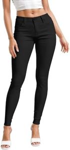 Hybrid & Company Womens Hyper Ultra Stretch Comfy Skinny Leg Work Casual Pants P44876SK Black S Short