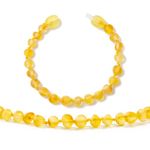 Cici's Story Baltic Amber Bracelet Anklet Butterscotch Raw - 14cm Long - Handmade 100% Genuine Amber Beads