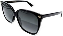 Gucci Women GG0022S 57 Black/Grey Sunglasses 57mm