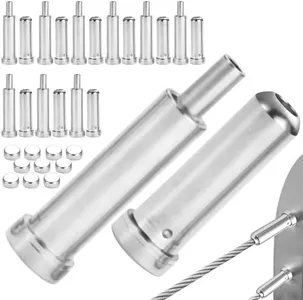 Bolt Dropper 1/8" Quick-Connect Cable Railing Kit - 10 Sets, Tool-Free Installation, Stainless Steel System for Metal & Wood Posts - Invisible Terminals for Clean Views