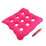 Air Inflatable Seat Cushion, Inflatable Cushion for Pressure Sores, Pressure Cushions for Bottoms, Anti Bedsore Mattress Wheelchair Seat Cushion Square Car Sitting Pillow Cushion with Pump(Pink)