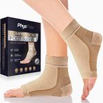 PhysFlex Compression Socks for Plantar Fasciitis, Achilles Tendonitis Relief - Ankle Compression Sleeve for Heel Spurs, Foot Swelling & Fatigue - Arch Support Brace for Everyday Use