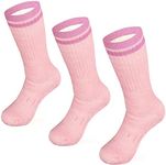 MERIWOOL Merino Wool Hiking Socks for Men and Women – 3 Pairs Midweight Cushioned – Warm n Breathable, Lilac, Small-Medium