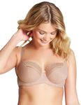 Cleo by Panache Women's Demi Bra, Sheer, Latte, 32HH US