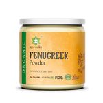 Ayurvedix Organic Fenugreek Powder/Methi Dana Powder (200g Jar) - Non-GMO, Vegan - For Hair Growth, Cooking and More - From Organic Trigonella foenum graecum Seeds/Methi Seeds