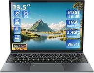 Morostron Laptop Touch Screen 13.5 Inch Win11 Notebook Computer, 16GB RAM 512GB SSD, Celeron N95 3.4GHz Quad Core, 3000 * 2000 3K FHD Screen, Finger print and Backlit Keyboard,full metal body