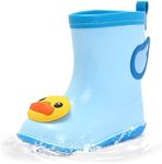 B.Duck Kids Rain Boots for Boys Girls Waterproof Toddler Cartoon Garden Boots Blue