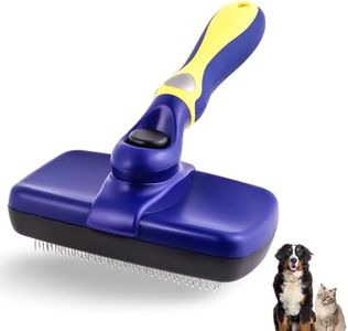 NursCare Brosse auto-nettoyante pour chien - Élimine en douceur les sous-poils, tapis et poils emmêlés pour chiens et chats