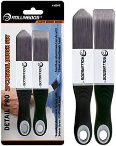 ROLLINGDOG Paint Brush for Trim - Edging Paint Brush 2PC, 1PC Triangular Brush and 1PC Square Trim Brush, Cut in, Edger, Corner, Sash Painting