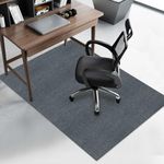 Bolinker Office Chair Mat Carpet Floor Mat Gaming Desk Mat Computer Chair Mats About 47"x 35"TPR Washable Floor Mat Carpet Chair Mat Floor Protector Non Slip Rug Pad Chair Mat for Hardwood Floor（Grey）