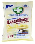 GREEN SHIELD CONDITIONING LEATHER SURFACE WIPES 70 PACK - EXTRA LARGE WIPES