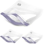 3pcs Travel Toiletry Bag for Women & Men -Our 1L Violet Toiletry Bag is Security Approved Worldwide for Liquids & Cosmetics -100% Leakproof Clear Travel Makeup Bag -Ogato Airport Clear Liquids Bag