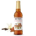 Matteo's Barista Style Sugar-Free Coffee Syrup, Thin Cinnamon Vanilla Flavour, Zero Calories and Sugar, Keto-Friendly Coffee Syrups, Delicious Flavoured Coffee Syrup - 25.4 oz Syrup Bottle